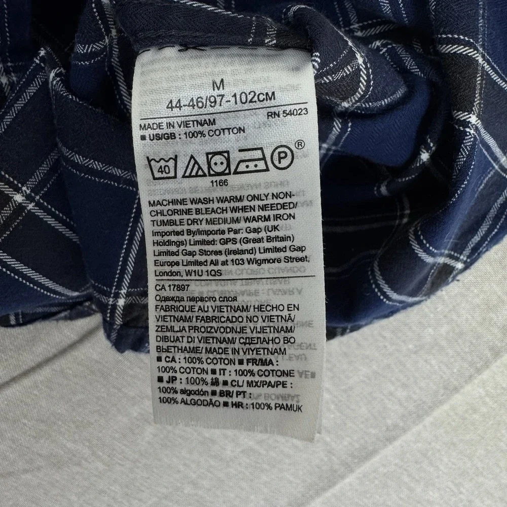 Banana Republic Luxe Flannel Shirt Button Up Long Sleeve Size M
